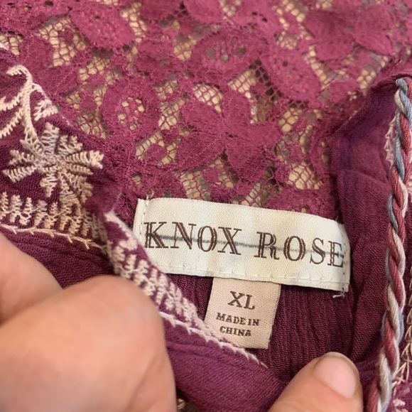 Knox Rose Embroidered Tunic Top, Size XL - Picture 3 of 7
